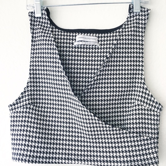 Urban Outfitters Tops - Urban outfitters Houndstooth pattern crop top